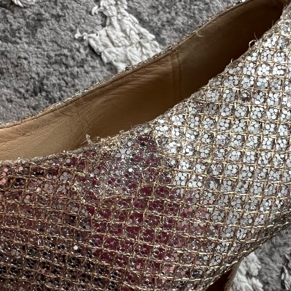 Beautiful Jimmy Choo Sparkly open toe Booties - Picture 5 of 7